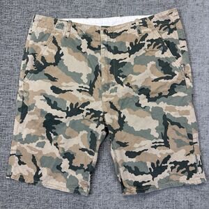 Levi's White Tab Camo Chino Shorts Mens 40 Tan Green Military Skater